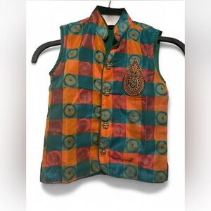Colorful Embroidered Kids Vest
